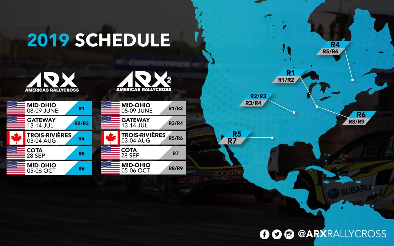 ARX 2019 season calendar