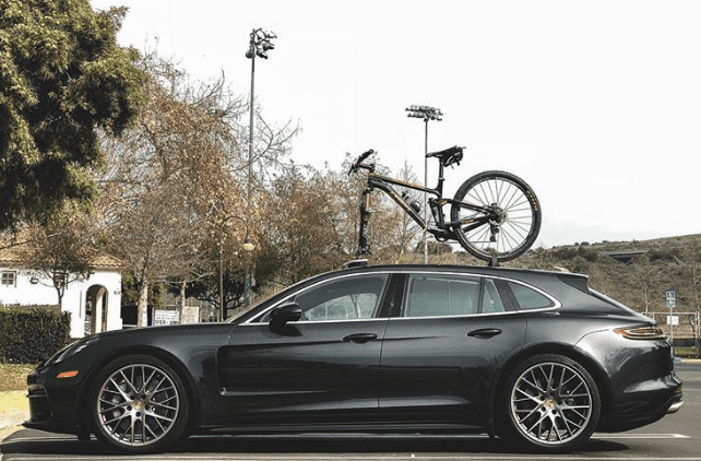 Porsche Panamera Sport Turismo 4S with bike