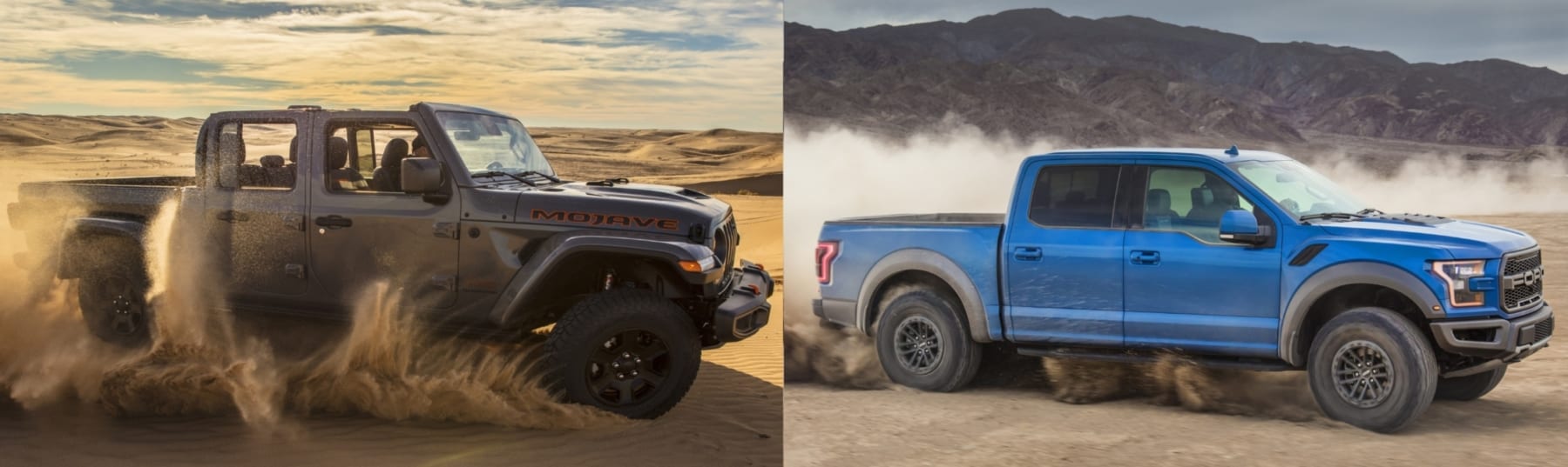 ford raptor jeep gladiator mojave