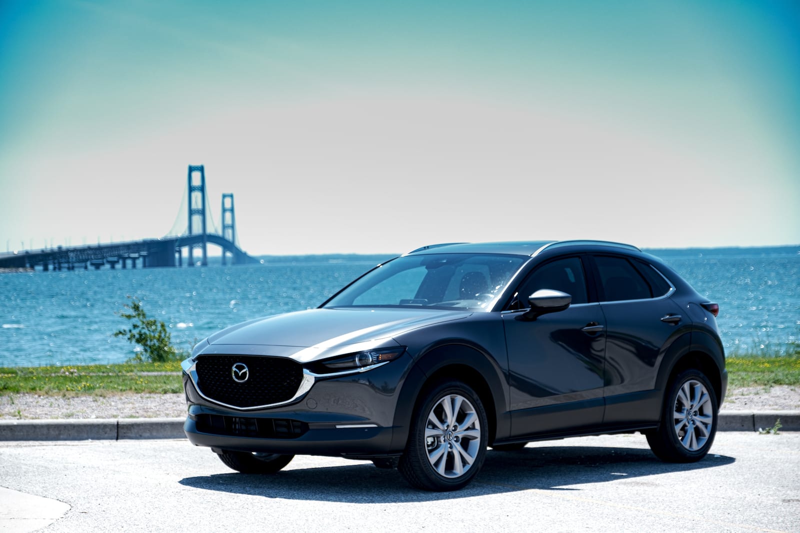 Mazda CX-30 Hero shot Mackinac Bridge