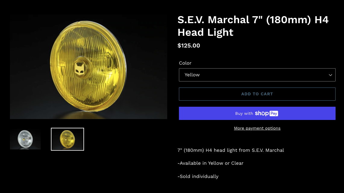 marchal lights 7"