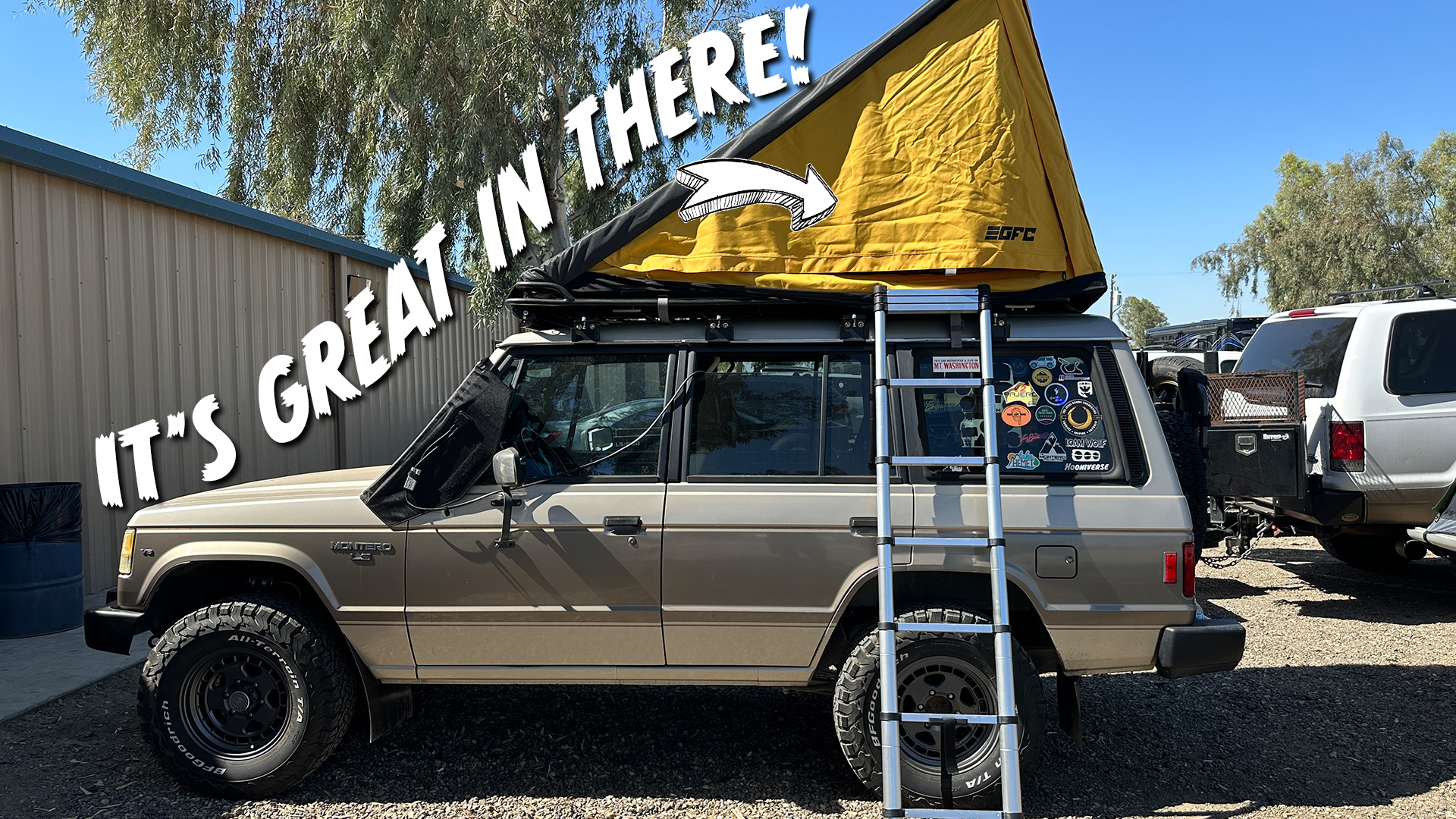 GoFastCampers Superlite Tent on the Roof of a Montero