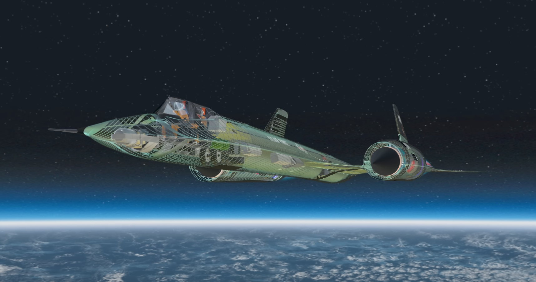 Animgraff Cross Section of the SR-71